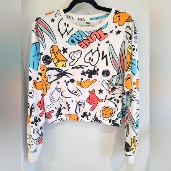 Colorful Looney Tunes Graphic Sweatshirt-Medium - Picture 1 of 3